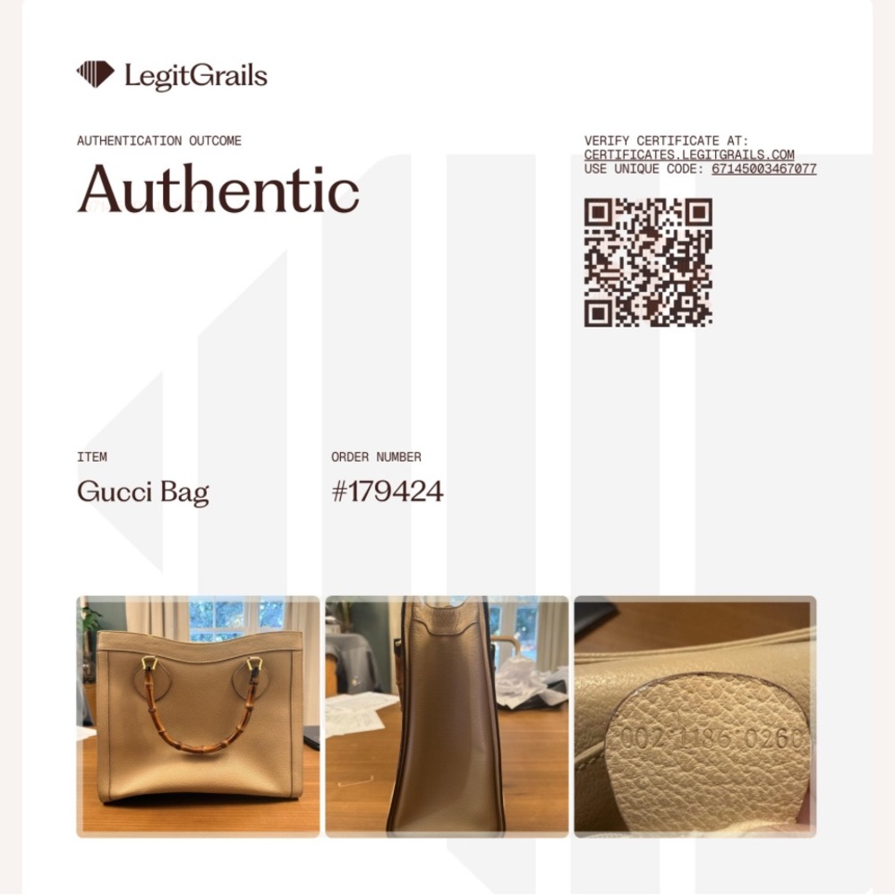 Gucci Diana Beige Leather Tote - Picture 14 of 14